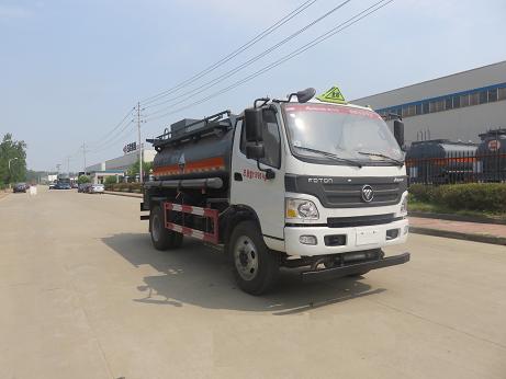 福田欧马可7方丙酸8类腐蚀性物品罐式运输车