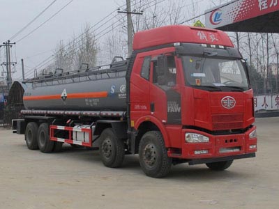 解放前四后八20.4方液碱腐蚀性物品罐式运输车