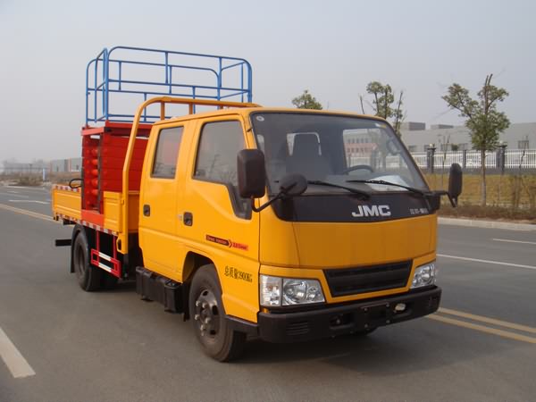 江铃新顺达10米升降平台带货箱高空作业车