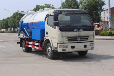 东风凯普特3吨水罐3.3方吸污罐清洗吸污车