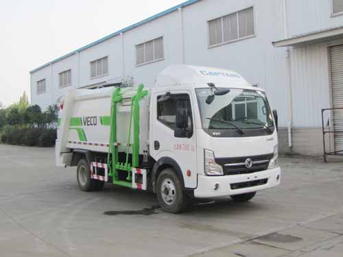 东风轻卡压缩式对接垃圾车