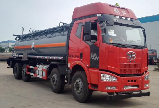 解放前四后六22方冰醋酸8类腐蚀性物品罐式运输车