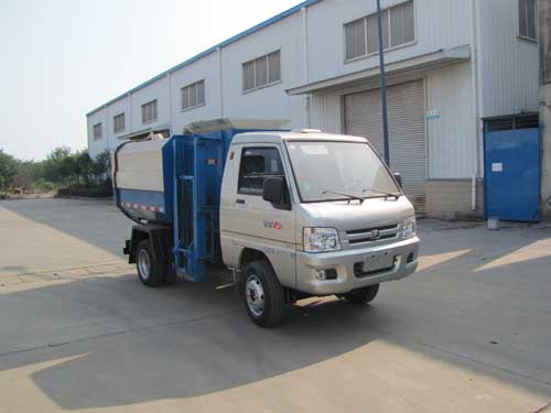 蓝牌福田驭菱后双轮自装卸式垃圾车