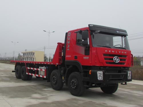 红岩前四后八平板自卸车