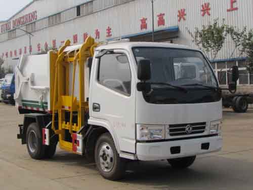 东风御虎压缩式对接垃圾车