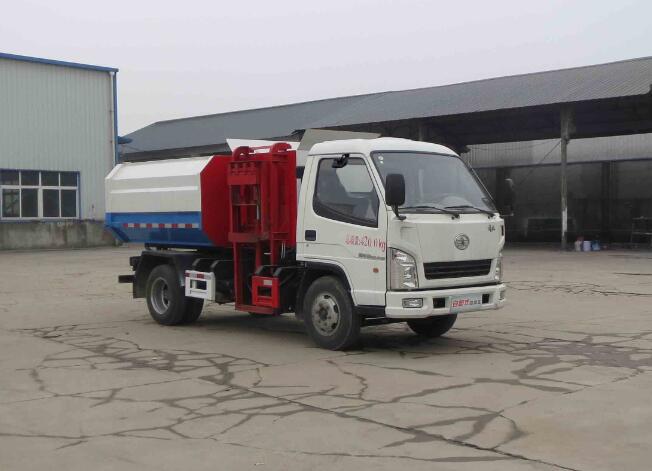 蓝牌解放挂桶式垃圾车