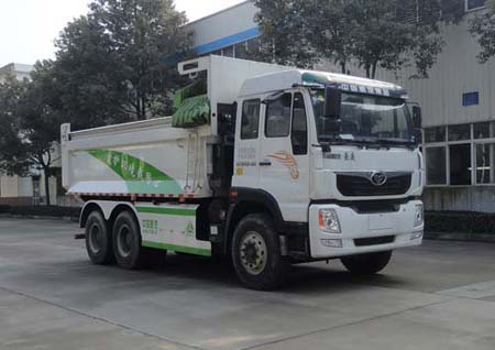 豪曼后八轮自卸式垃圾车