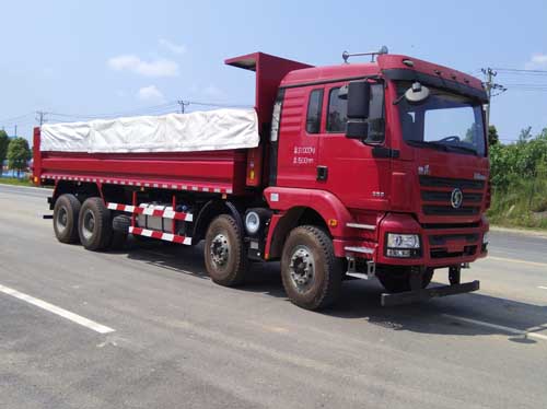 陕汽前四后八自卸式垃圾车